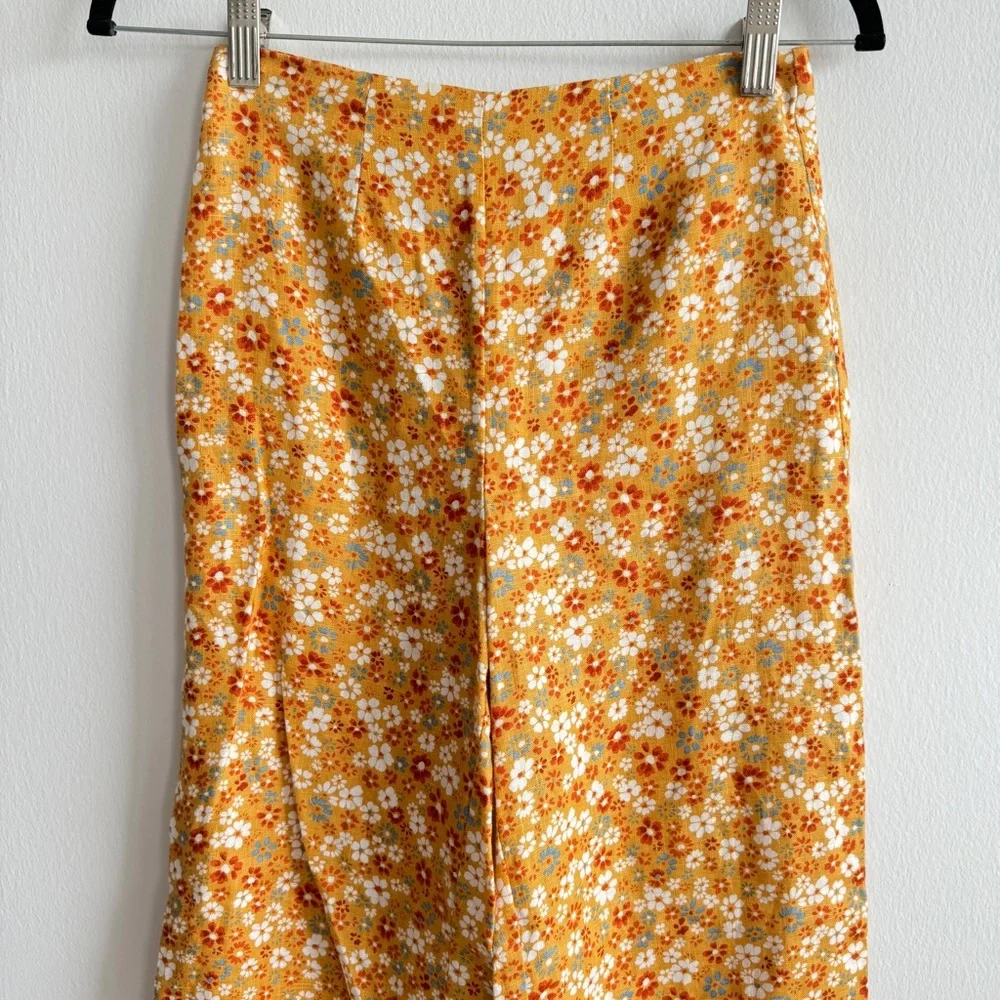 Reformation Ronan Floral Linen Pants